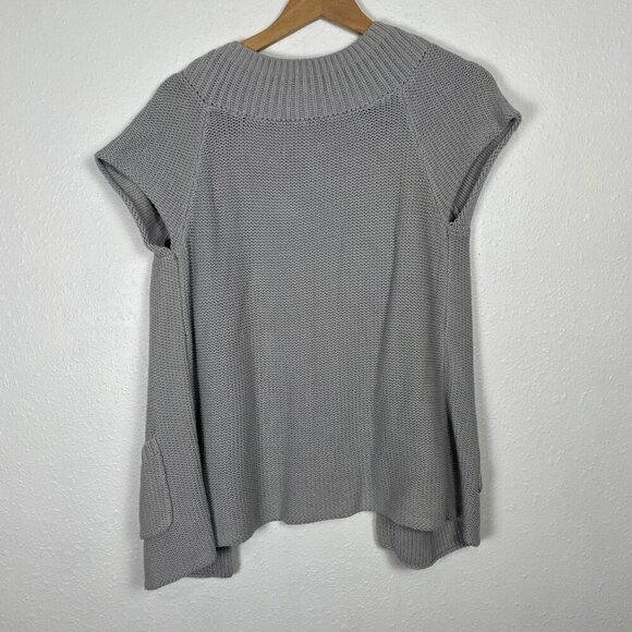 Canyon River Blues Sz. M Light Blue Short Sleeve Cardigan Sweater Vest - Picture 6 of 8